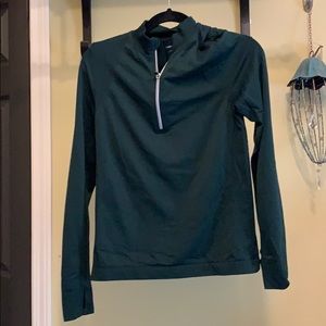 Tory Sport 1/4 Zip Dark Green Pullover